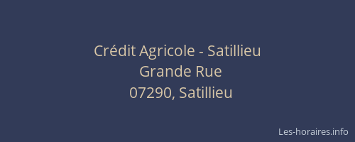 Crédit Agricole - Satillieu
