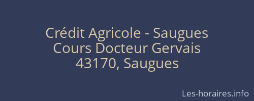 Crédit Agricole - Saugues