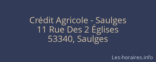 Crédit Agricole - Saulges
