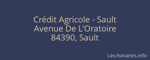 Crédit Agricole - Sault