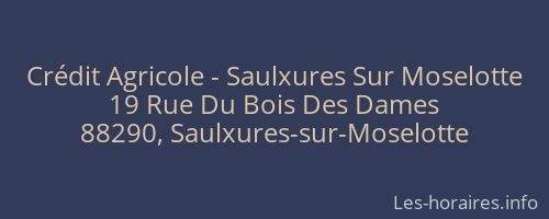 Crédit Agricole - Saulxures Sur Moselotte