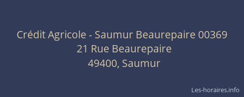 Crédit Agricole - Saumur Beaurepaire 00369