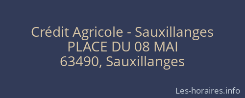 Crédit Agricole - Sauxillanges