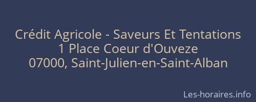 Crédit Agricole - Saveurs Et Tentations