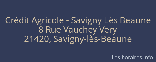 Crédit Agricole - Savigny Lès Beaune