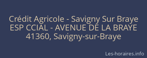 Crédit Agricole - Savigny Sur Braye