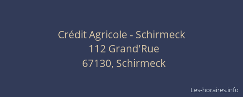 Crédit Agricole - Schirmeck