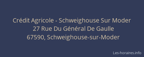 Crédit Agricole - Schweighouse Sur Moder