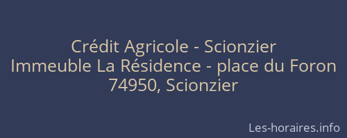 Crédit Agricole - Scionzier