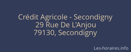 Crédit Agricole - Secondigny
