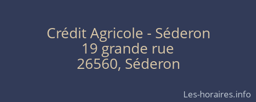 Crédit Agricole - Séderon