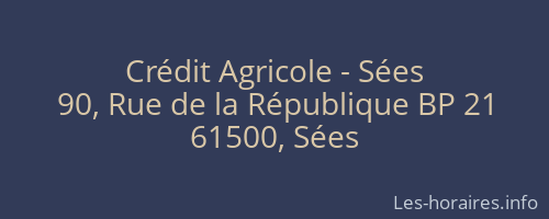 Crédit Agricole - Sées