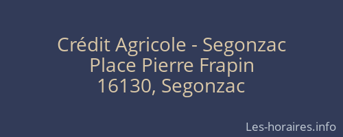 Crédit Agricole - Segonzac