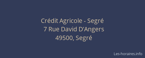 Crédit Agricole - Segré