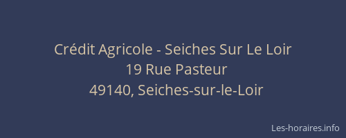 Crédit Agricole - Seiches Sur Le Loir