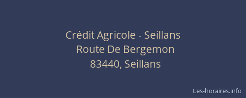 Crédit Agricole - Seillans
