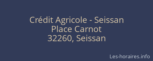 Crédit Agricole - Seissan