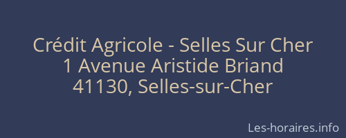 Crédit Agricole - Selles Sur Cher