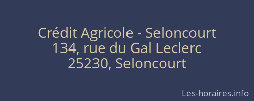 Crédit Agricole - Seloncourt