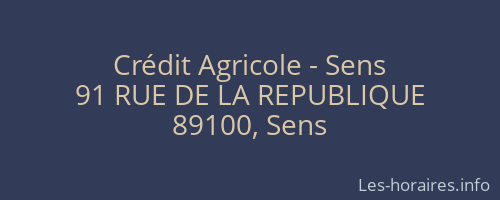 Crédit Agricole - Sens