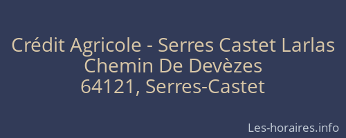 Crédit Agricole - Serres Castet Larlas