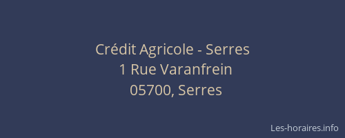 Crédit Agricole - Serres