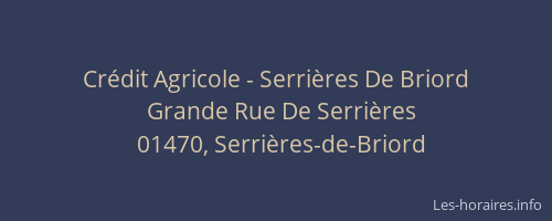 Crédit Agricole - Serrières De Briord