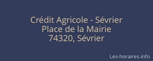 Crédit Agricole - Sévrier