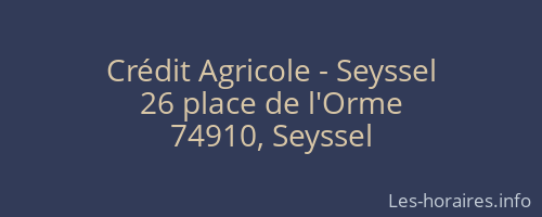 Crédit Agricole - Seyssel