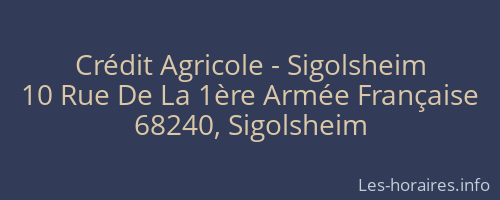 Crédit Agricole - Sigolsheim