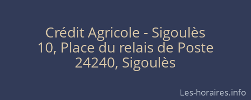 Crédit Agricole - Sigoulès