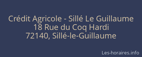 Crédit Agricole - Sillé Le Guillaume