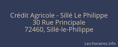 Crédit Agricole - Sillé Le Philippe