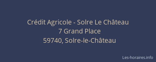 Crédit Agricole - Solre Le Château