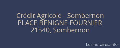 Crédit Agricole - Sombernon