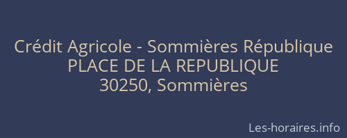 Crédit Agricole - Sommières République