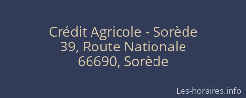 Crédit Agricole - Sorède