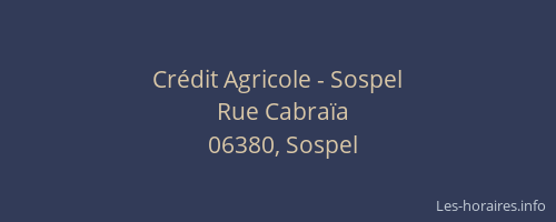 Crédit Agricole - Sospel