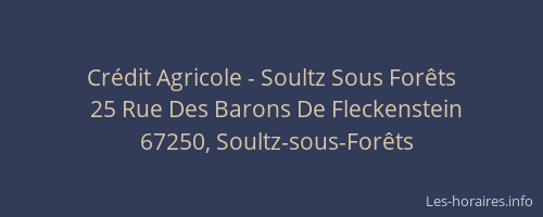 Crédit Agricole - Soultz Sous Forêts