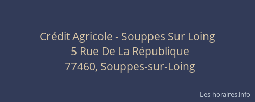 Crédit Agricole - Souppes Sur Loing