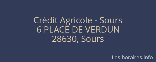 Crédit Agricole - Sours