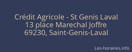 Crédit Agricole - St Genis Laval