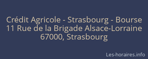 Crédit Agricole - Strasbourg - Bourse