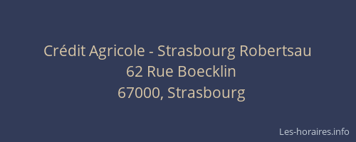 Crédit Agricole - Strasbourg Robertsau