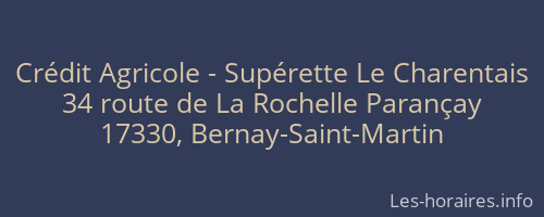 Crédit Agricole - Supérette Le Charentais
