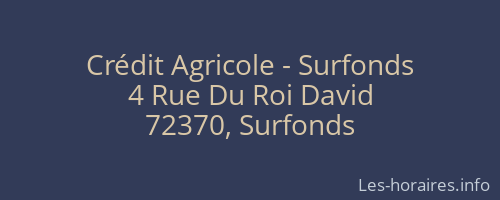 Crédit Agricole - Surfonds