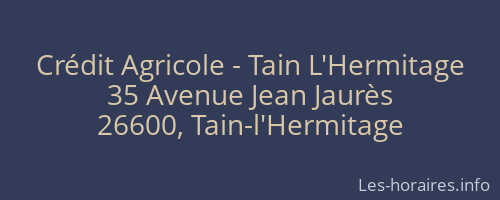 Crédit Agricole - Tain L'Hermitage