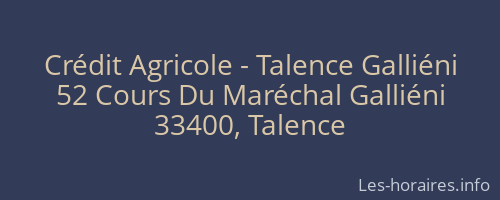 Crédit Agricole - Talence Galliéni