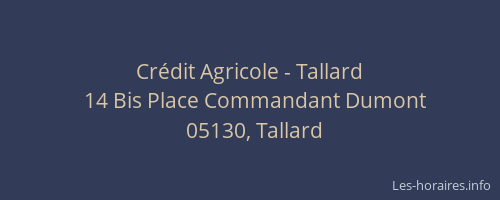 Crédit Agricole - Tallard