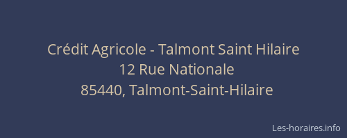 Crédit Agricole - Talmont Saint Hilaire